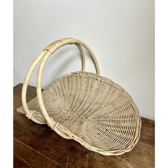 Vintage Painted Gathering Basket | Vintage Herb Flower Garden Basket Cottagecore - Picture 3 of 6